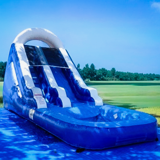 Blue Inflatable Water Slide - 6 hours